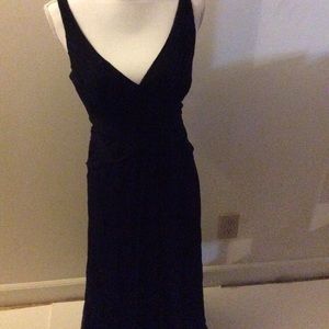 NWT Tadashi Black Silk Chiffon Gown Size 10